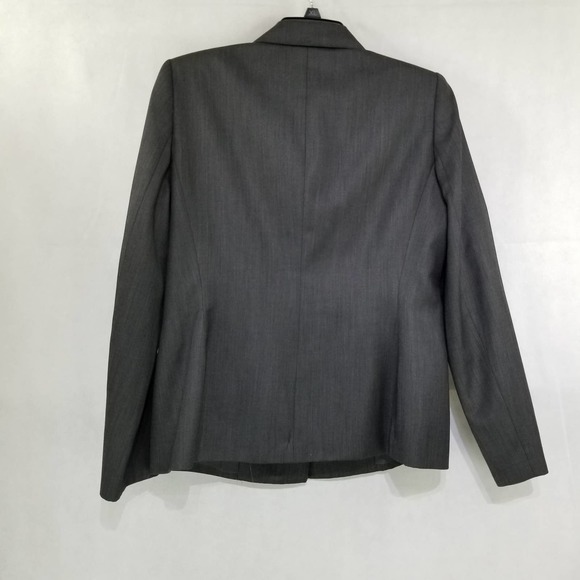 Kasper Charcoal Gray Blazer Jacket  Fitted Size 8 Shorter Length - Picture 7 of 10